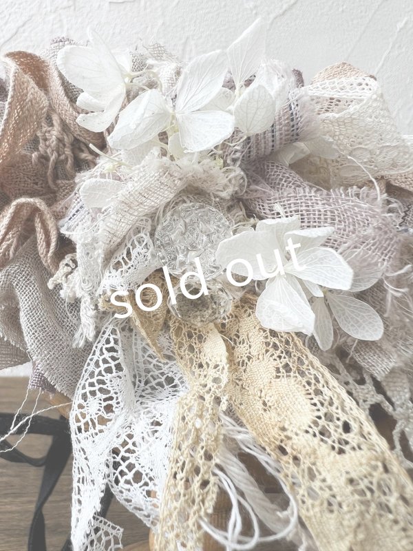 画像6: pollenbienco／アンティークレースのチョーカー・ライラック (6)