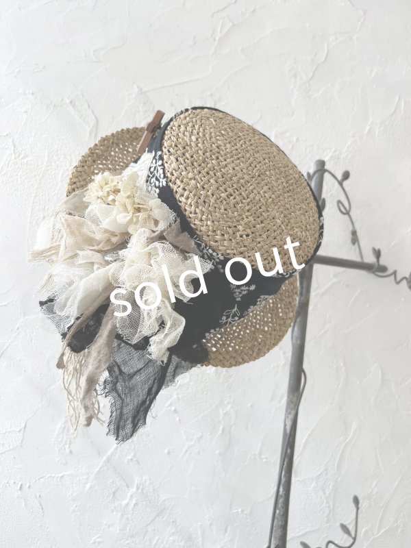 画像4: pollenbienco／アンティークレースの帽子・C (4)