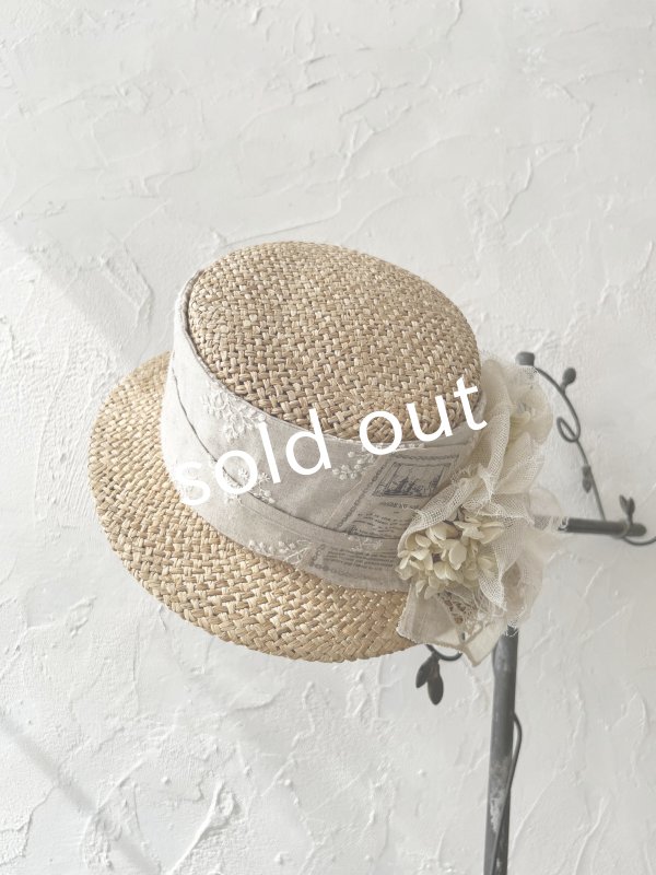 画像6: pollenbienco／アンティークレースの帽子・E (6)