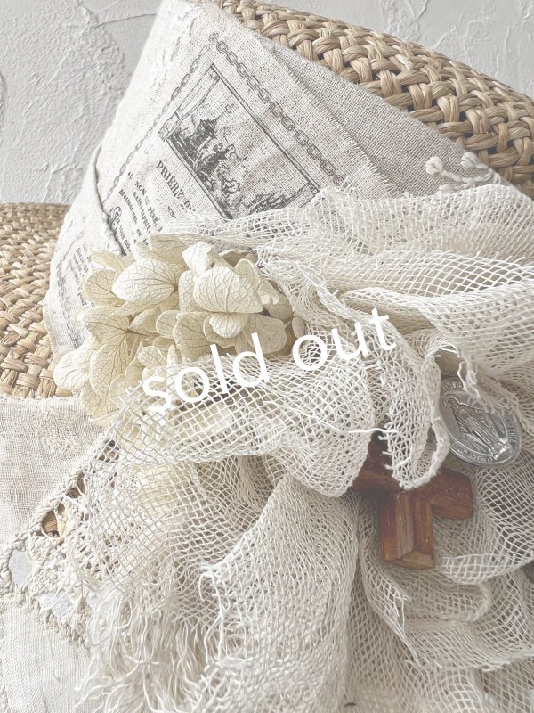 画像2: pollenbienco／アンティークレースの帽子・E (2)