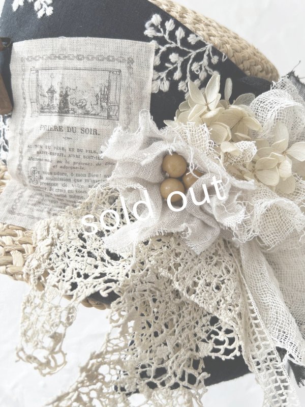 画像7: pollenbienco／アンティークレースの帽子・D (7)