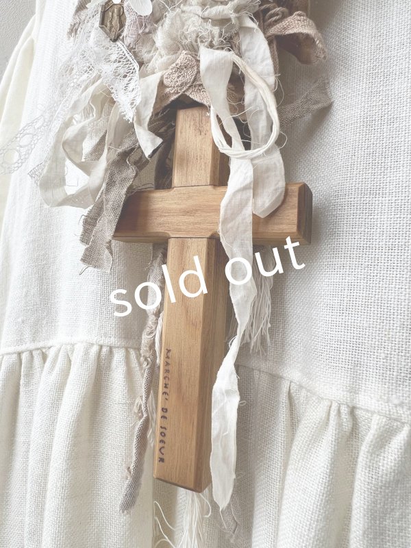 画像5: pollenbienco／アンティークレースと十字架のネックレス・特大 (5)