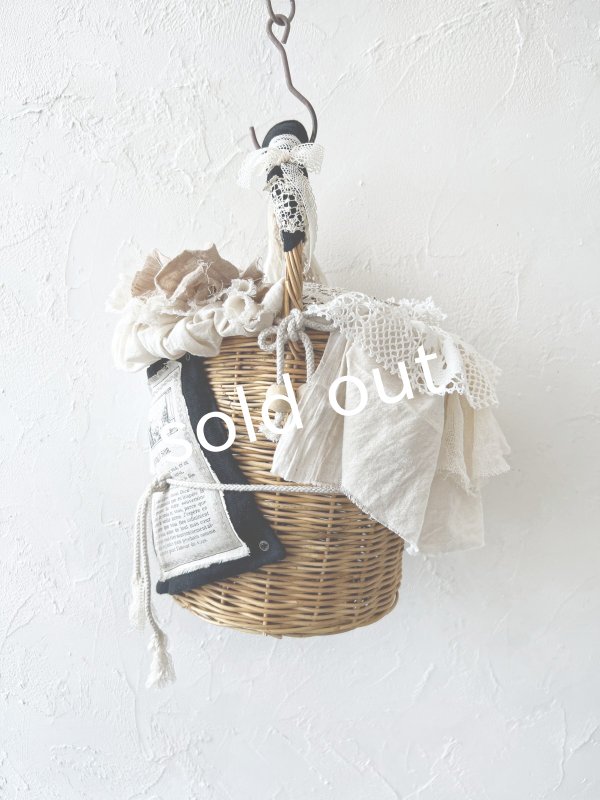 画像10: pollenbienco／アンティークレースと十字架のバスケット・A (10)