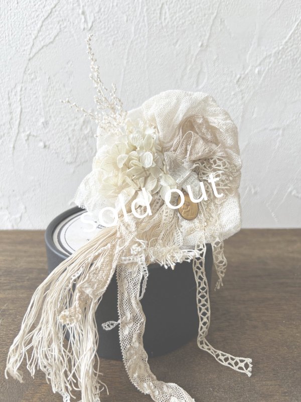 画像3: pollenbienco／アンティークレースのコサージュ・B (3)