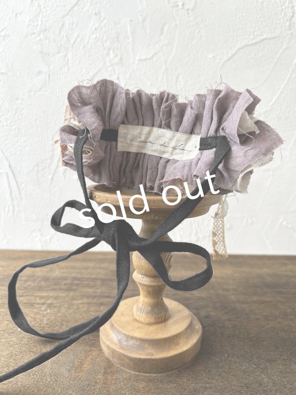 画像7: pollenbienco／アンティークレースのチョーカー・ライラック (7)