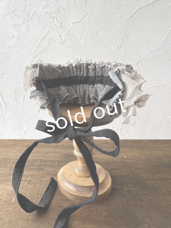 画像8: pollenbienco／アンティークレースのチョーカー・シャンブレー (8)