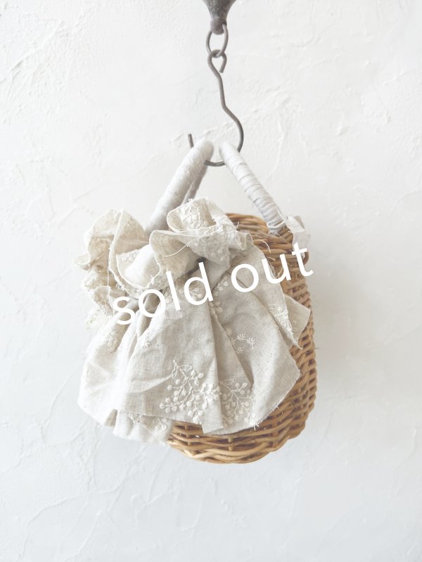 画像7: pollenbienco／アンティークレースと十字架のバスケット・E (7)