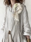 画像9: pollenbienco／アンティークレースのコサージュ・D (9)