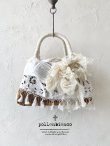 画像1: pollenbienco／アンティークレースのタッセルバスケット (1)