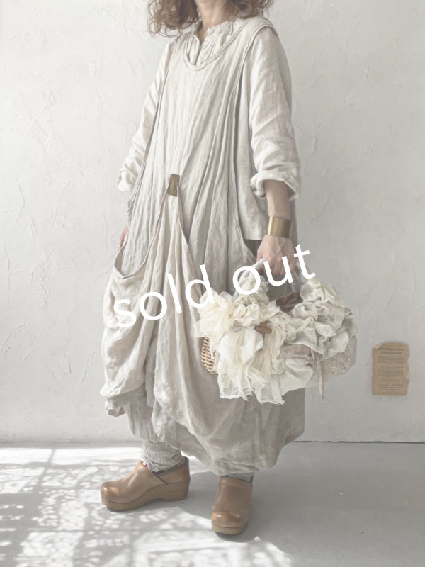 画像3: pollenbienco／アンティークレースと十字架のバスケット・D (3)