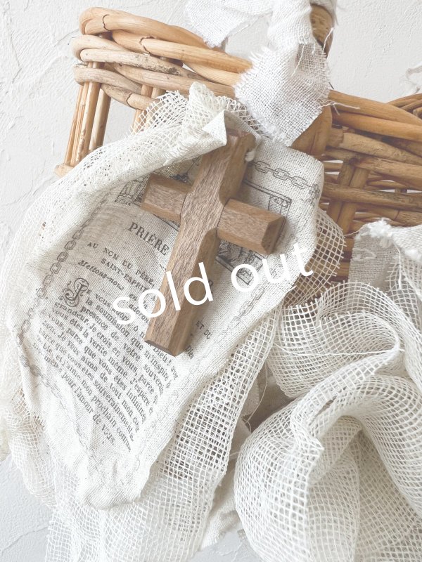 画像5: pollenbienco／アンティークレースと十字架のバスケット・E (5)