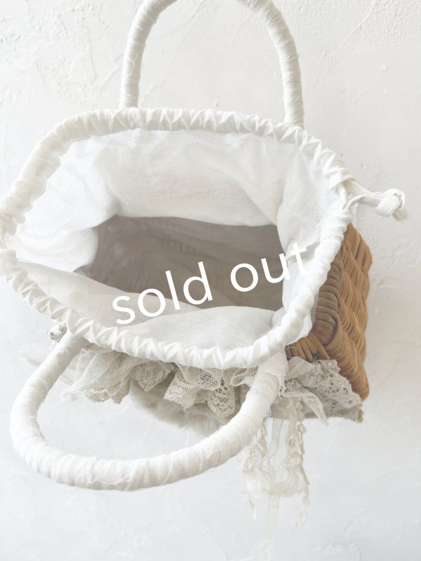 画像12: pollenbienco／アンティークレースのsukekiyoバスケット (12)