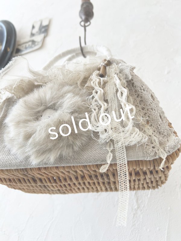 画像11: pollenbienco／アンティークレースのsukekiyoバスケット (11)