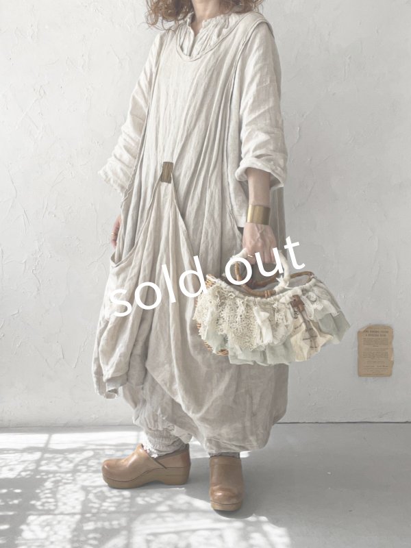 画像3: pollenbienco／アンティークレースと十字架のバスケット・C (3)