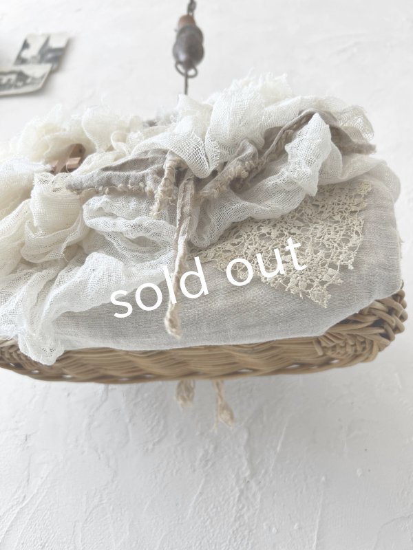 画像15: pollenbienco／アンティークレースと十字架のバスケット・D (15)