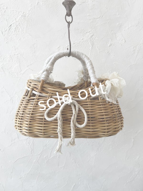 画像10: pollenbienco／アンティークレースと十字架のバスケット・D (10)