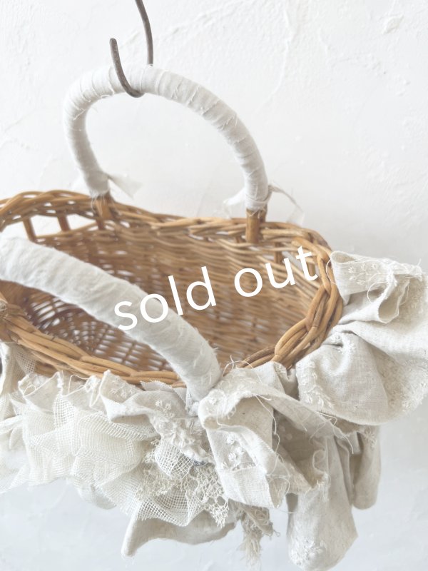 画像10: pollenbienco／アンティークレースと十字架のバスケット・E (10)