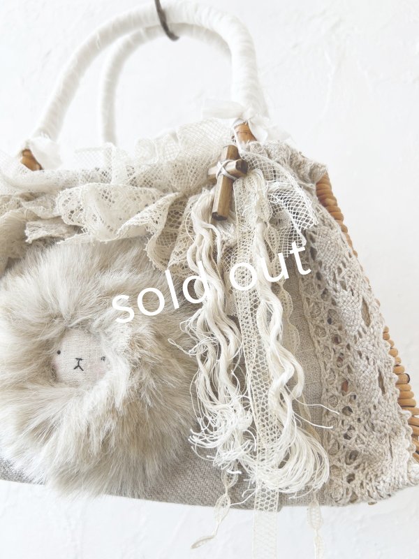 画像8: pollenbienco／アンティークレースのsukekiyoバスケット (8)