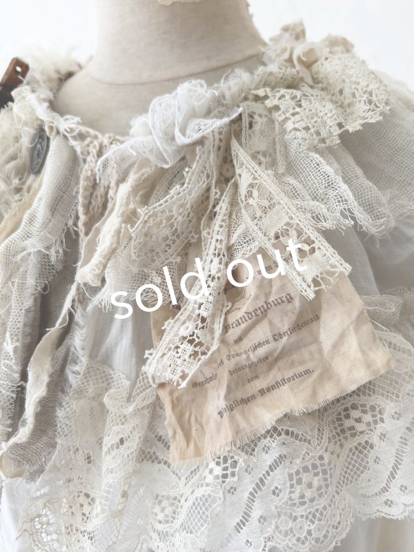 画像8: pollenbienco／アンティークレースのティペット・A (8)