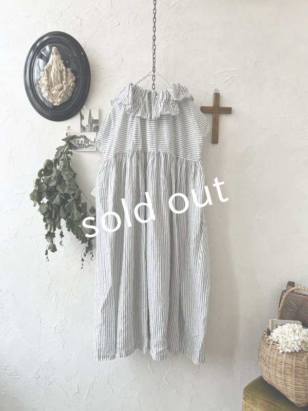 画像6: shizuka's/アンティークレースのフリル襟フレンチワンピース・A (6)