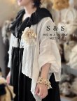 画像9: shizuka's/リネンガーゼのパフ袖ジレ・黒 (9)