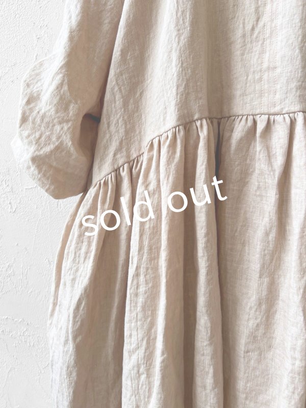 画像8: MARCHE' DE SOEUR／十字架ネックレス付きギャザーワンピース・ピンクベージュ (8)