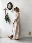 画像15: pollenbienco/アンティークレースのギャザーワンピース・ピンクベージュA (15)