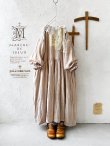画像1: pollenbienco/アンティークレースのギャザーワンピース・ピンクベージュB (1)
