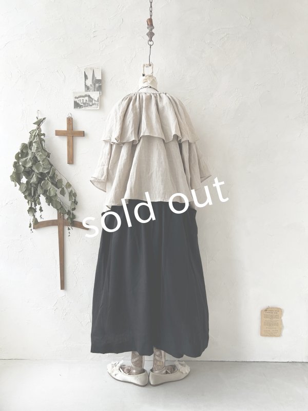 画像12: kosatofuku/リボンと大きなフリルカラーのブラウス・生成り (12)