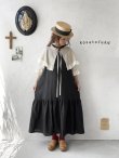 画像14: kosatofuku／フリルケープ付のリネンローギャザーワンピース・生成り (14)