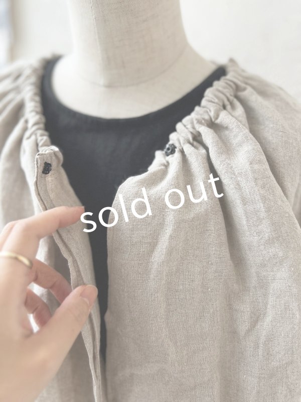 画像8: kosatofuku/リボンと大きなフリルカラーのブラウス・生成り (8)