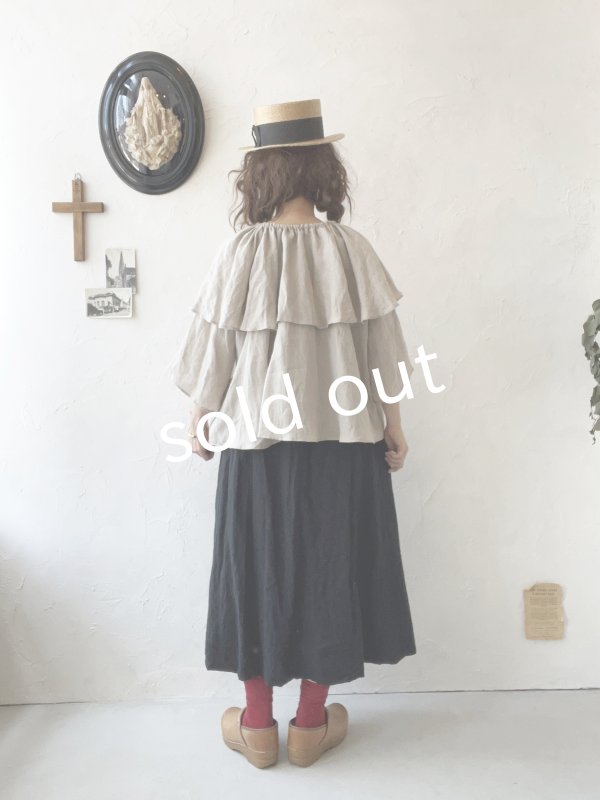 画像17: kosatofuku/リボンと大きなフリルカラーのブラウス・黒 (17)