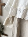 画像5: kosatofuku／フリルケープ付のリネンローギャザーワンピース・生成り (5)