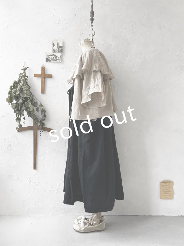 画像12: kosatofuku/リボンと大きなフリルカラーのブラウス・黒 (12)