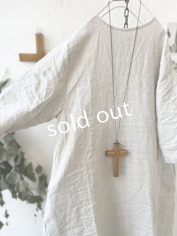 画像7: Re:born/リネンワンピース・ナチュラル (7)