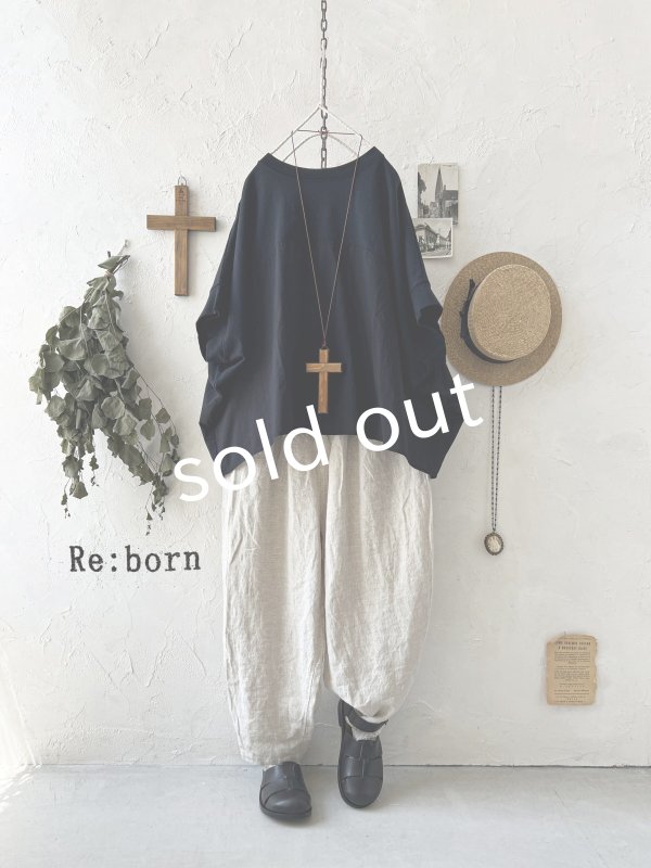 画像2: Re:born/タックテーパードパンツ・ナチュラル (2)