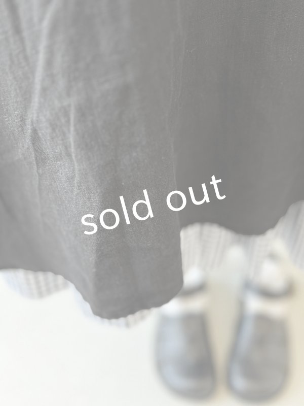 画像5: Re:born/リネン七分袖ワンピース・黒 (5)