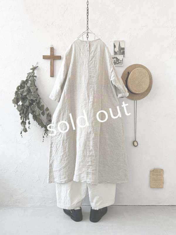 画像8: Re:born/リネンワンピース・ナチュラル (8)