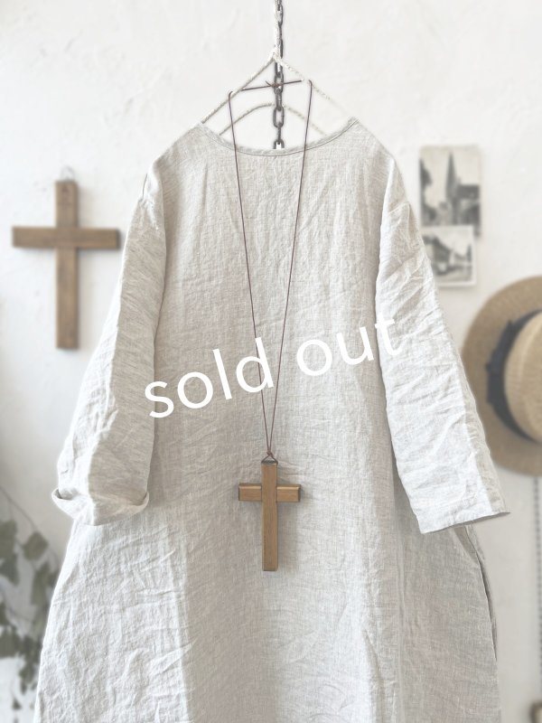 画像2: Re:born/リネンワンピース・ナチュラル (2)