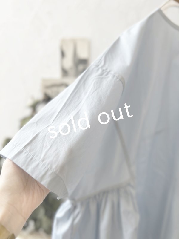 画像6: je suis comme je suis/サイドギャザーブラウス・水色 (6)