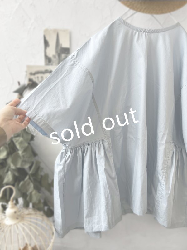 画像8: je suis comme je suis/サイドギャザーブラウス・水色 (8)