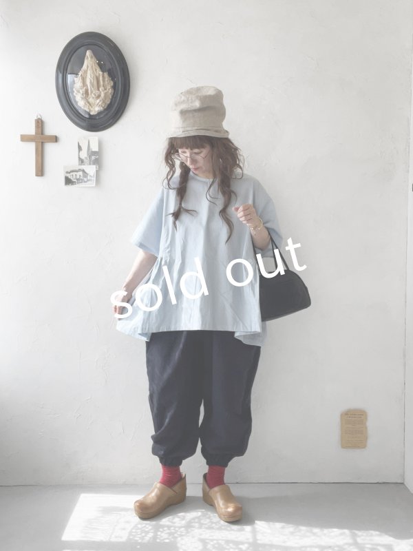 画像12: je suis comme je suis/サイドギャザーブラウス・水色 (12)