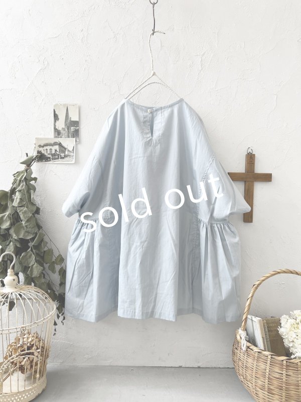 画像9: je suis comme je suis/サイドギャザーブラウス・水色 (9)