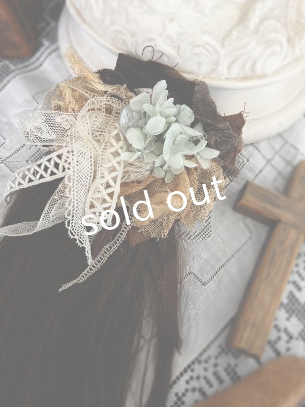 画像4: pollenbienco／アンティークレースのウィッグバレッタ (4)