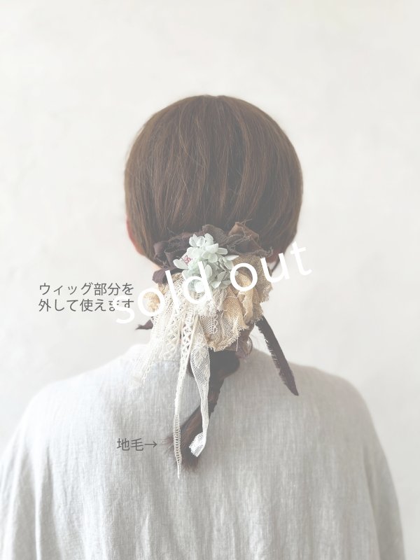 画像3: pollenbienco／アンティークレースのウィッグバレッタ (3)