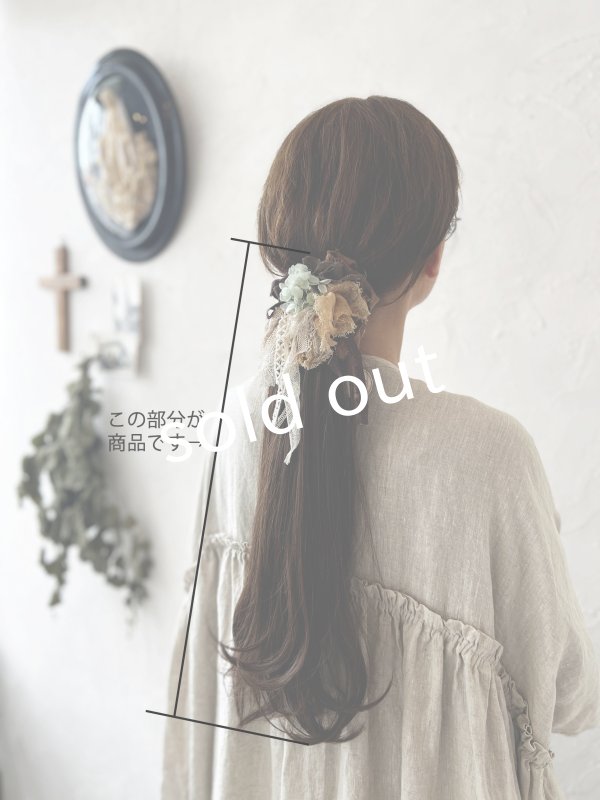 画像2: pollenbienco／アンティークレースのウィッグバレッタ (2)