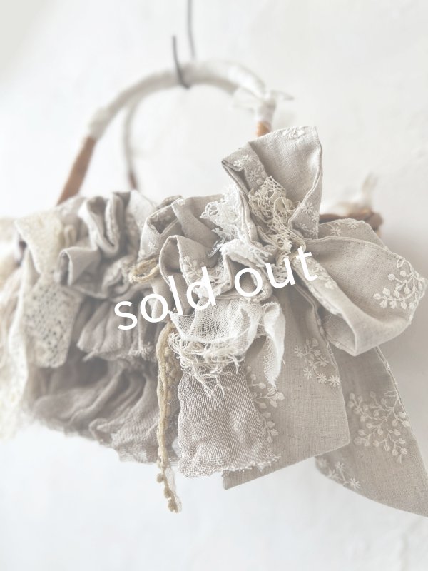 画像6: pollenbienco／アンティークレースと十字架のバスケット・G (6)