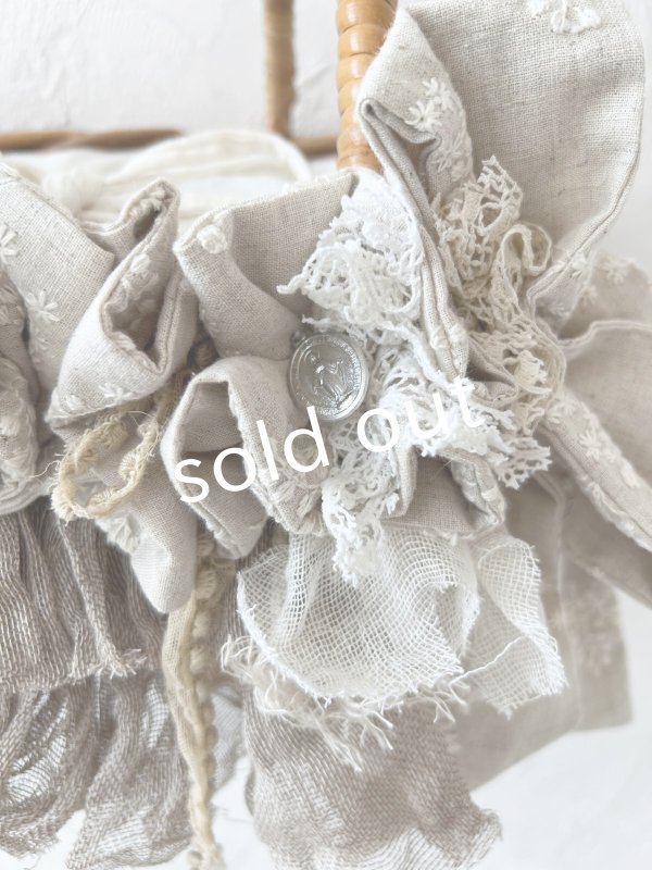 画像3: pollenbienco／アンティークレースと十字架のバスケット・G (3)