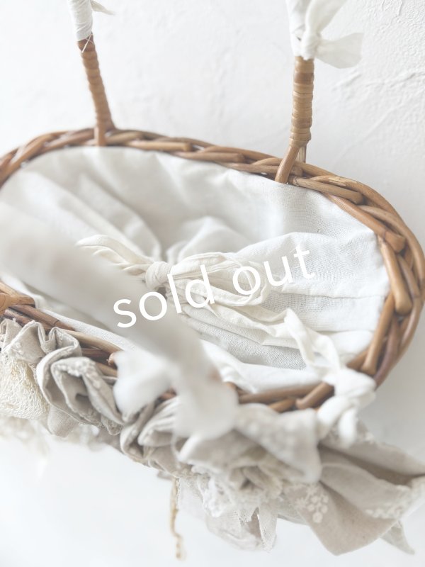 画像8: pollenbienco／アンティークレースと十字架のバスケット・G (8)