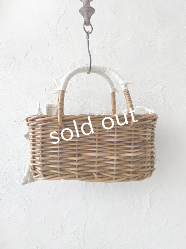 画像9: pollenbienco／アンティークレースと十字架のバスケット・G (9)